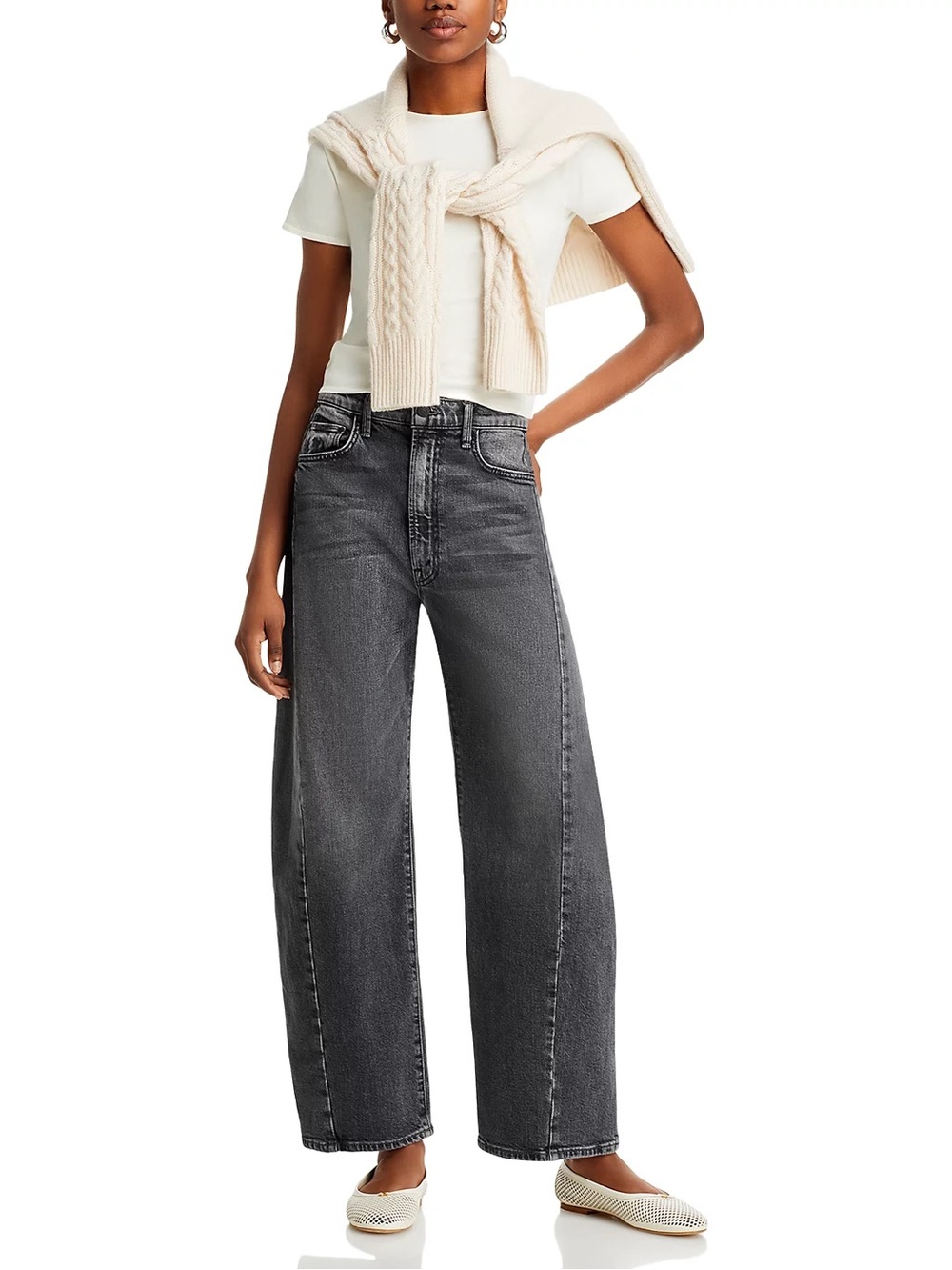 MOTHER SUPERIOR Jeans Half-Pipe Flood Outta Sight Washed Charcoal Gray Size 27 - Picture 15 of 16